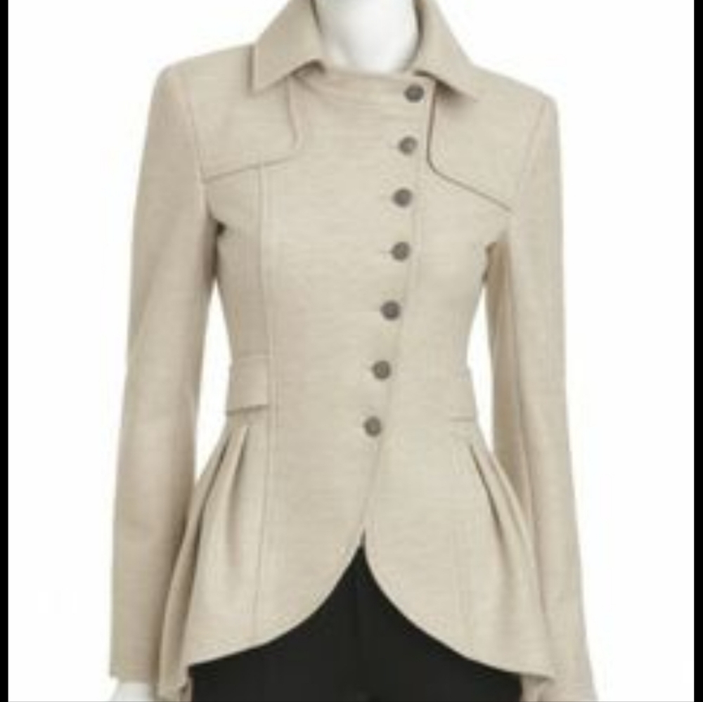 Nanette Lepore Cream Victorian Peacoat sz 0